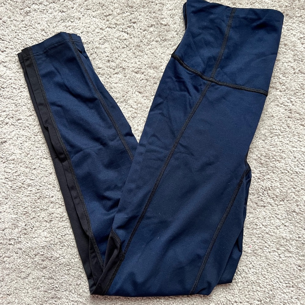 SPANX Navy and Black Leggings